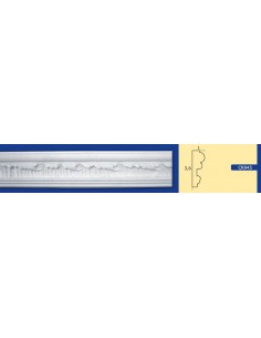 BILDERRAHMEN VON DER WAND FÜR INNEN GIPS-KERAMIK LACKIERBAR ART. 945 STANGE, 1,5 M 2