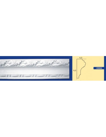 FRAME WALL FOR INTERIOR PLASTER CERAMIC PAINTABLE ART. 950 ROD 1.5 MT