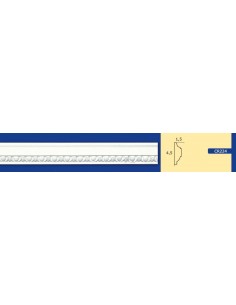 BILDERRAHMEN VON DER WAND FÜR INNEN GIPS-KERAMIK LACKIERBAR ART. 224 STANGE VON 1,5 M 2