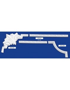 CORNICE DA PARETE PER INTERNI  IN GESSO CERAMICO VERNICIABILE ART. 314