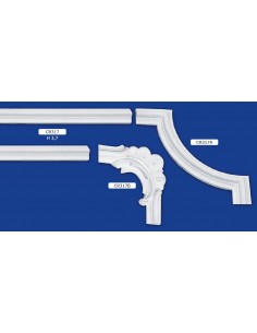 CORNICE DA PARETE PER INTERNI  IN GESSO CERAMICO VERNICIABILE ART. 317