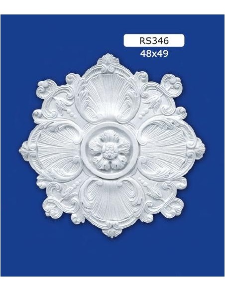 ROSONI PER INTERNI  IN GESSO CERAMICO VERNICIABILE ART. 346 ROSONI PER INTERNI  IN GESSO CERAMICO VERNICIABILE ART. 346