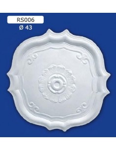 ROSETTES FOR INTERIOR PLASTER CERAMIC PAINTABLE ART. 006
