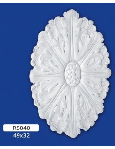 ROSONI PER INTERNI  IN GESSO CERAMICO VERNICIABILE ART. 040