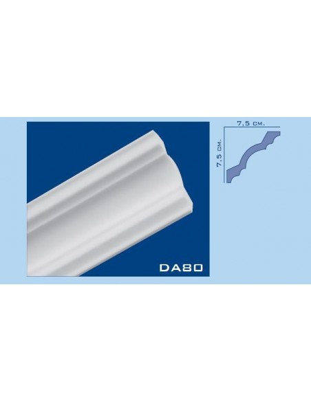 Cornice DA80 in polistirolo e polistirene estruso 75x75 h.200