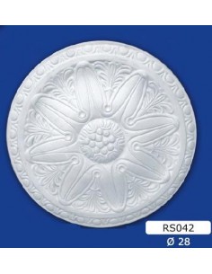ROSONI PER INTERNI  IN GESSO CERAMICO VERNICIABILE ART. 042