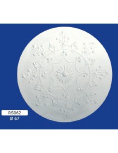 ROSONI A SCOMPARSA PER INTERNI  IN GESSO CERAMICO VERNICIABILE ART. 062