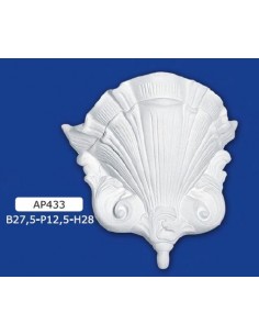 APPLIQUE FOR INTERIOR PLASTER CERAMIC PAINTABLE ART. 433