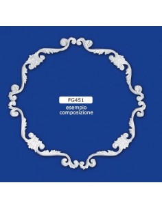 ORNAMENTS FOR THE INTERIOR PLASTER CERAMIC PAINTABLE ART. 451