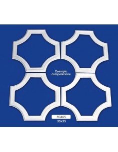 FREGI PER INTERNI  IN GESSO CERAMICO VERNICIABILE ART. 465