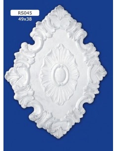 ROSONI PER INTERNI  IN GESSO CERAMICO VERNICIABILE ART. 045 49X38