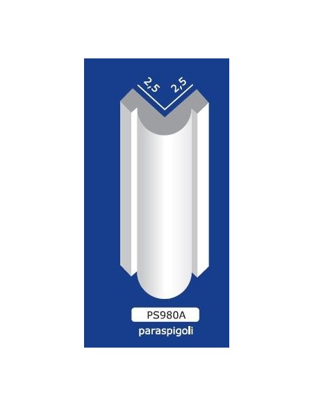 PARASPIGOLO IN GESSO CERAMICO VERNICIABILE  ART. 980A ASTA DA 2 MT